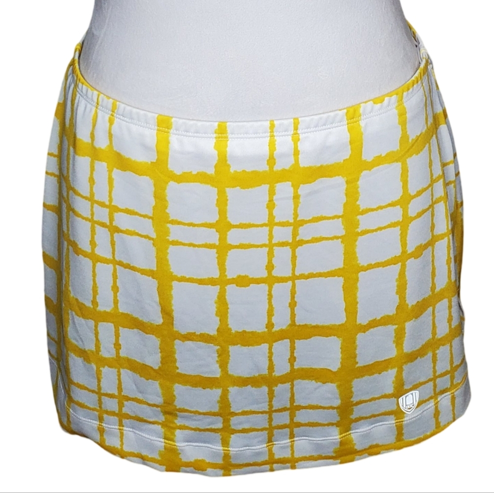 DUC Sport Activewear Yellow & White Skort